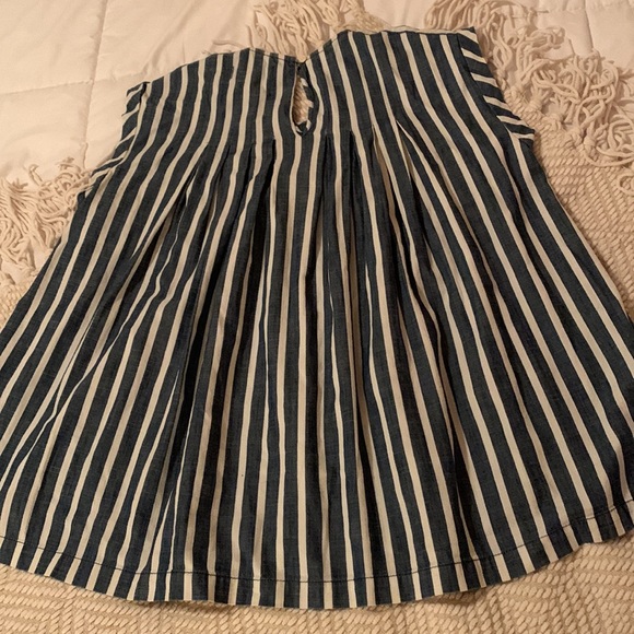 4.99 ship - MADEWELL blouse size s striped, pleated, flare! - Picture 7 of 7